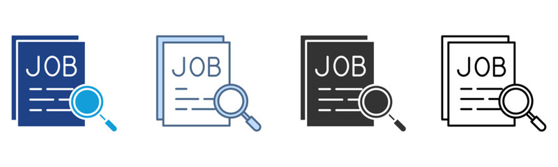 Search Icon Set Multiple Style Collection