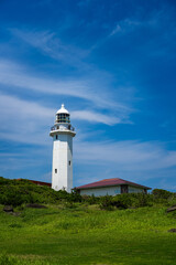 Nojimazaki Lighthouse in Chiba, Japan at daytime 