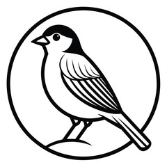 Vibrant goldfinch bird illustration isolated on white background isolated on transparent background