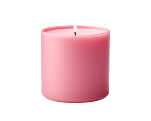 Pink decorative scented candle arranged aesthetically elegant design 