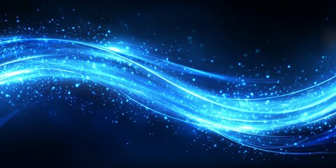 Obraz premium Abstract Blue Wave Design (1)