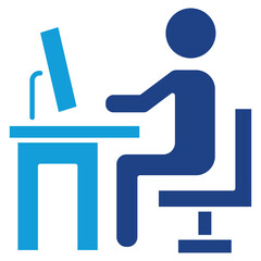 Work Dual Tone Icon Element For Design