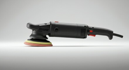 Black polishing machine, angled shot