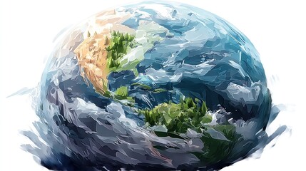 Obraz premium Artistic depiction of Earth