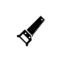 Sharp metal cutting tool with a black handle, a versatile object isolated on a white background