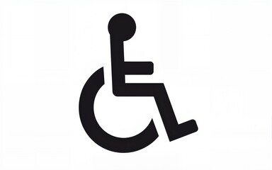 Wheelchair accessibility icon for disability support and public spaces isolated on transparent background. High quality