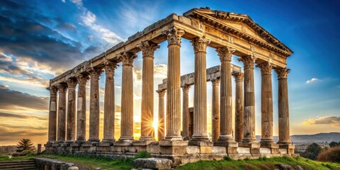 Fototapeta premium Ancient Roman temple architecture