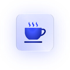 Glassmorphism Icon Coffee Cup Icon Cup Icon Soft Shadow Glassmorphic Mug Icon Drink Icon Beverage Icon Hot Drink Icon Coffee Mug Cafe Icon Espresso Icon