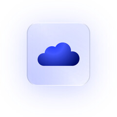 Glassmorphism Icon Cloud Icon Weather Icon Soft Shadow Glassmorphic Storage Icon Sky Icon Cloud Shape Cloud Storage Data Cloud Internet Cloud Cloud Service