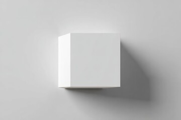Blank white box on a light gray background