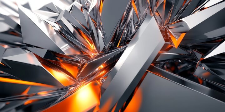 Abstract metallic shards
