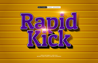 rapid kick editable text effect with a team and sport text effect