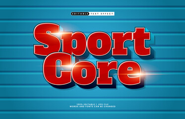 sport core editable text effect with a team and sport text effect