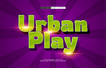 urban play editable text effect with a team and sport text effect