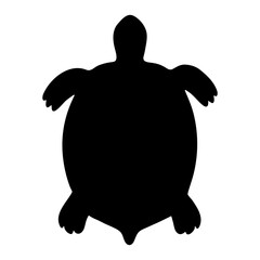 Turtle silhouette vector top view 2