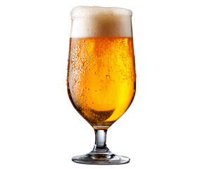 Beer glass with beer isolated on a transparent background PNG