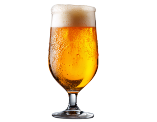 Beer glass with beer isolated on a transparent background PNG