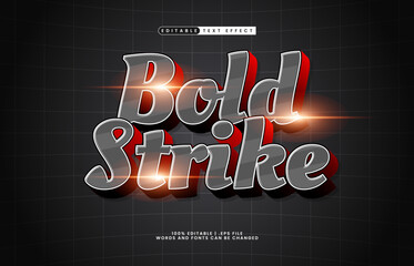 bold strike editable text effect with a team and sport text effect