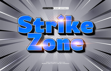 strike zone editable text effect with a team and sport text effect