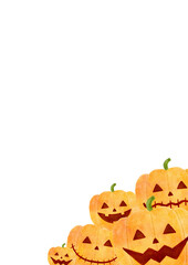 ハロウィン　かぼちゃ　フレーム　イラスト