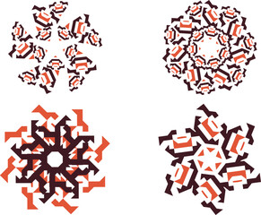 Sharp Tribal Star Mandala Vector Design