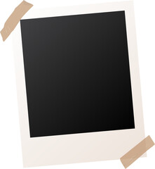 Empty photo frame polaroid mockup