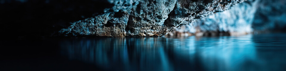 Rock Overhang and Still Water