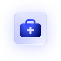 Glassmorphism Icon First Aid Kit Icon Medical Kit Icon Soft Shadow Glassmorphic Emergency Icon Health Icon Rescue Kit Healthcare Icon Treatment Icon Cross Icon Safety Icon