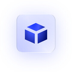 Glassmorphism Icon Box Package Icon Package Icon Soft Shadow Glassmorphic Parcel Icon Shipping Box Delivery Icon Storage Icon Cardboard Box Logistics Icon Cargo Icon