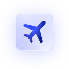 Glassmorphism Icon Airplane Flight Icon Flight Icon Soft Shadow Glassmorphic Travel Icon Plane Icon Aviation Icon Aircraft Icon Fly Icon Departure Icon Airline Icon
