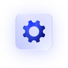 Glassmorphism Icon Gear Settings Icon Settings Icon Soft Shadow Glassmorphic Cog Icon Configuration Icon Tools Icon Control Icon Gear Wheel Options Icon Adjust Icon