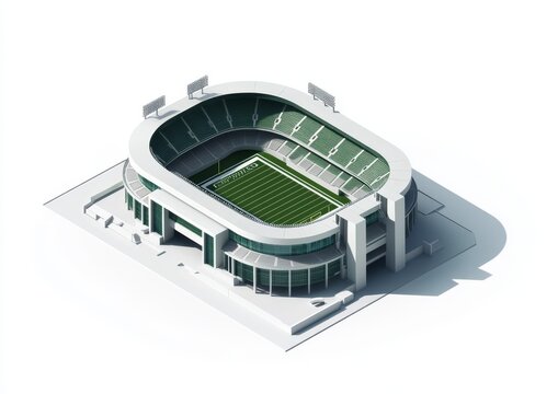 Isometric Rendering of a Stadium - Powered by Adobe