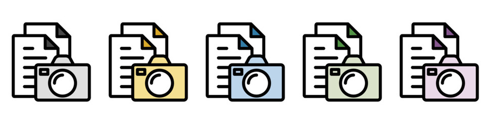 イラストアイコンセット：カメラファイル