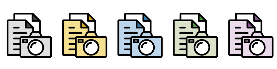 イラストアイコンセット：カメラファイル