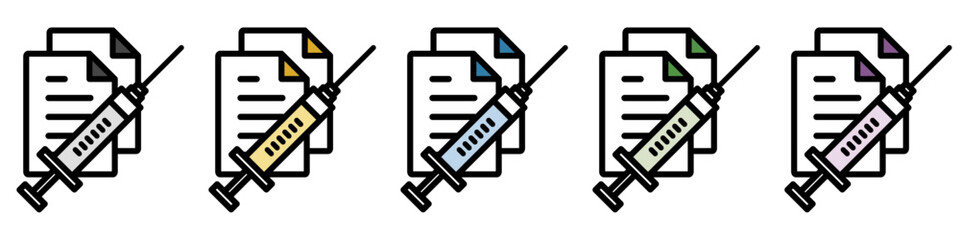 イラストアイコンセット：医療ファイル