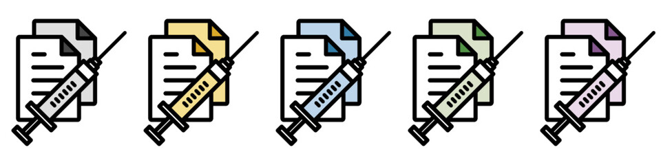 イラストアイコンセット：医療ファイル