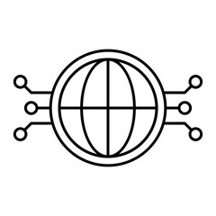 global network outline icon