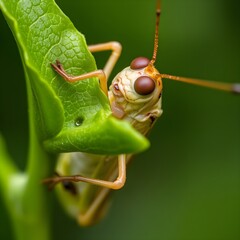 grasshopper on leaf