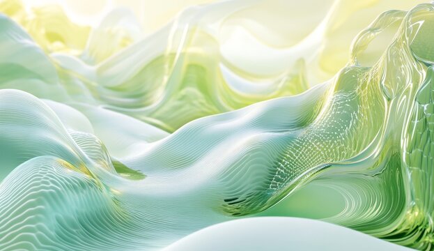 Abstract flowing liquid forms in pastel colors