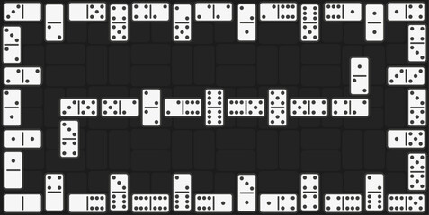 Fototapeta premium Domino illustration vector set