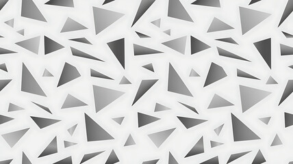 A monochrome pattern of scattered triangles in various sizes and orientations