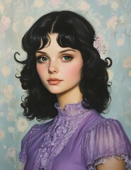 Fototapeta premium Beautiful retro girl in the 1920s