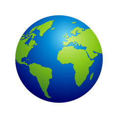 3D globe vector illustration image with world map