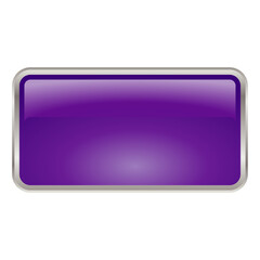 UI asset image vector png template purple rectangular 3D short button