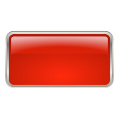 UI asset image vector png template red rectangular 3D short button