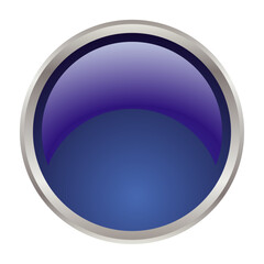 UI asset image vector png template 3D button circle blue