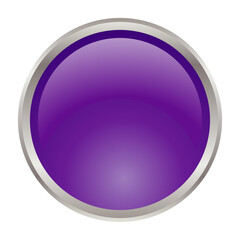 UI asset image vector png template 3D button circle purple