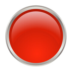 UI asset image vector png template 3D button circle red