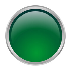 UI asset image vector png template 3D button circle green