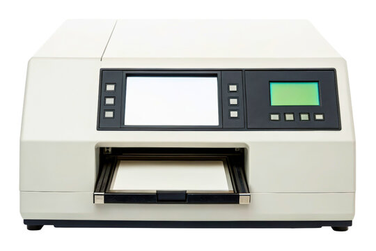 Laboratory microplate reader for biological assay analysis isolated with transparent background